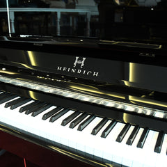 Heinrich HU-125E Upright Piano - Black