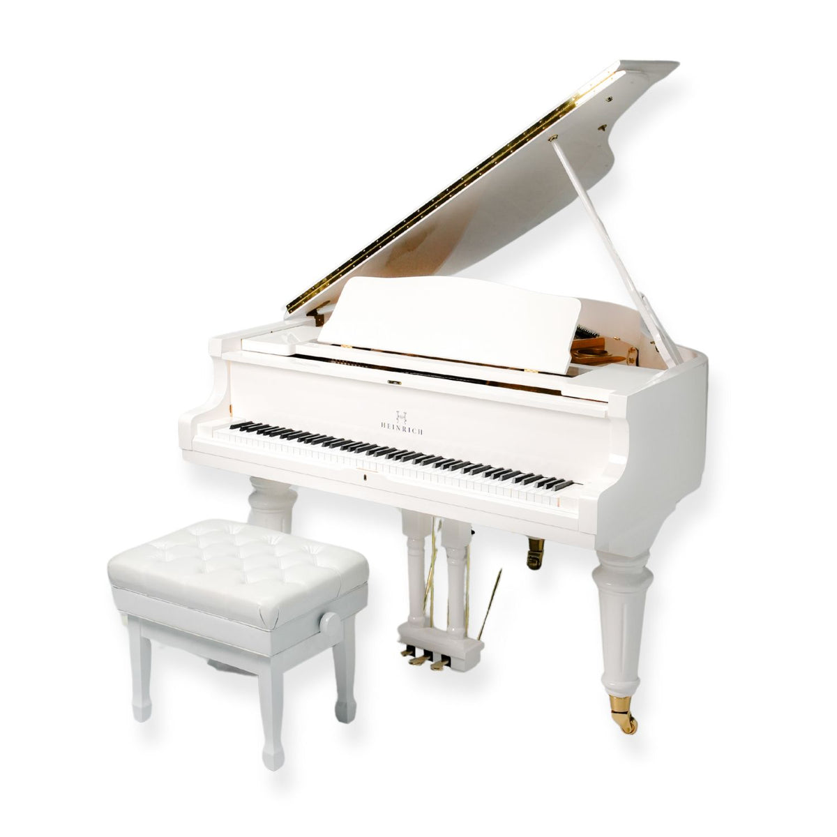 Heinrich HG-152W Grand Piano - White